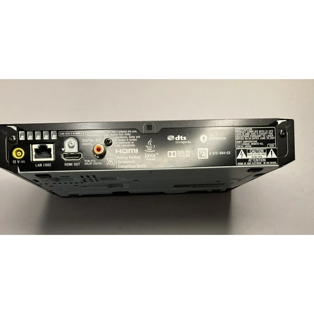 Sony BDP-S3700 Streaming Blu-ray DVD Player WiFi HDMI USB Player Only Untested